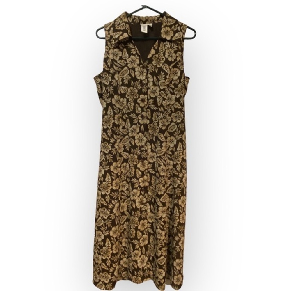 Coldwater Creek Dress Women’s Size P16 Button Down Front Sleeveless - Picture 1 of 11